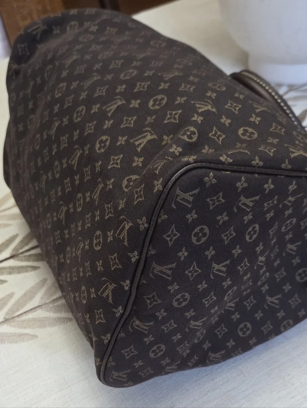 Louis Vuitton Brown Monogram Canvas Duffel Bag with Gold Hardware